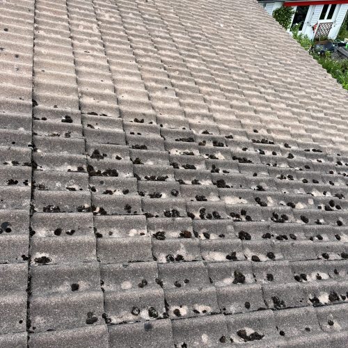 Différence entre partie nettoyée et partie restant à nettoyer