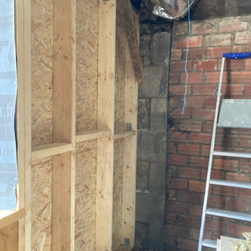 Ossature bois de maison en construction à Limoges